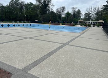 resurfaced pool deck country club