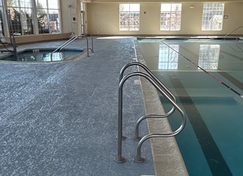 Downingtown concrete resurfacing indoor pool deck