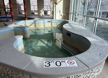 textured spa coping