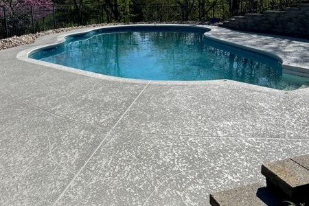 scored concrete pool deck