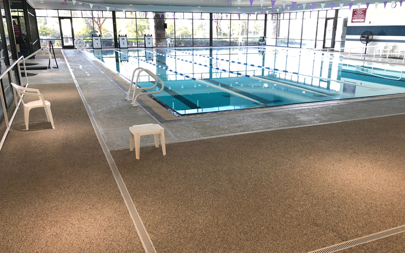 SunPlay indoor pool deck safety surface Pennsylvania