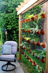 concrete patio vertical garden