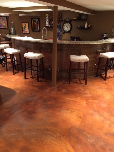 stained concrete basement philadelphia